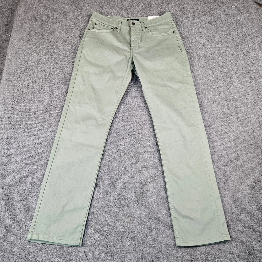 $99 Lucky Brand 223 Straight Leg Pants Mens 30x30 Green Advanced Stretch New